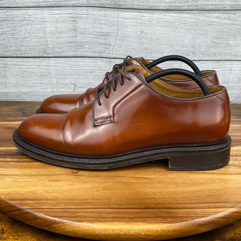 Shoepassion The Berlin Shoe Brand Brown Polished Leather Derby 5551 Men Size 10